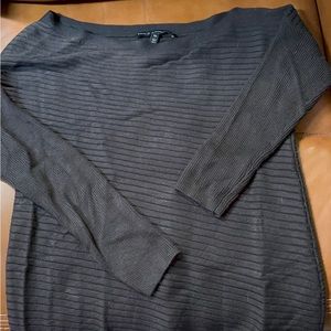 White House Black Market black ribbed sweater. Size XS